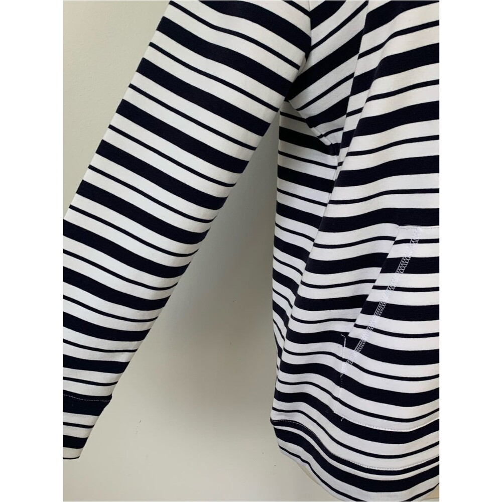 Christopher & Banks Petite Large Striped Full Zip Hoodie NWT P/L - Picture 3 of 8